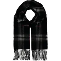 Fraas Sjaal Cashmink Scarf with Plaid Black Zwart Veelkleurig
