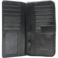 Esquire portemonnee New Silk Wallet Black zwart