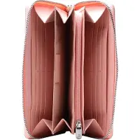 Esquire Leren Portemonnee Viktoria Zip Around Wallet Apricot Blush Roze