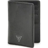 GUESS Leren Kaarthoes Mito Card Holder Black Zwart