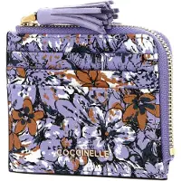 Coccinelle Leren Kaarthoes Tassel Flower Print Credit Card Holder Mul. Lavend / Lave Veelkleurig
