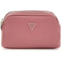 GUESS Utensil zak Double Zip Flamingo (rood)paars