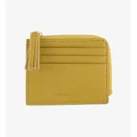 Coccinelle Leren Kaarthoes Tassel Credit Card Holder Citronella Mosterdgeel