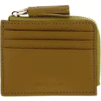 Coccinelle Leren Kaarthoes Tassel Credit Card Holder Citronella Mosterdgeel