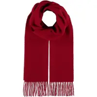 Fraas Sjaal Wool Scarf with Fringes Red Rood
