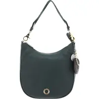Mandarina Duck Leren Schoudertas Mellow Leather Hobo Dark Forest Groen