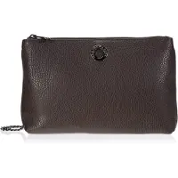 Mandarina Duck Leren Schoudertas Mellow Leather Crossover Bag Mole Donkerbruin