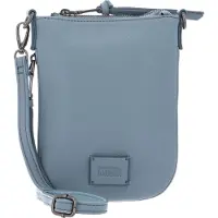 Fredsbruder Leren schoudertas Bestie Essential Bag Dusty Blue Lichtblauw