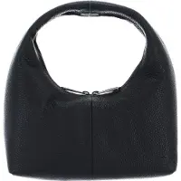 Mandarina Duck Leren Handtas Mellow Leather Hobo Nero Zwart