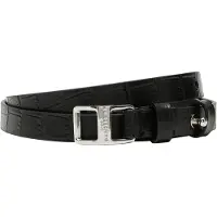 Liebeskind berlin Leren Riem Tailleband Lora Croco Belt 1,9 CM W85 Black Zwart