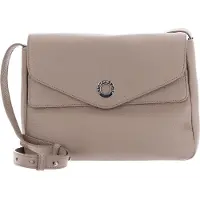 Mandarina Duck Leren Schoudertas Mellow Leather Dressy Bag Warm Taupe Beige
