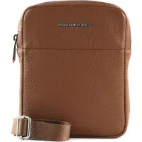 Mandarina Duck Leren Schoudertas Mellow Urban Crossover Bag Indian Tan Lichtbruin
