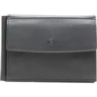 Esquire Leren Portemonnee Logo Clip Wallet Black Zwart