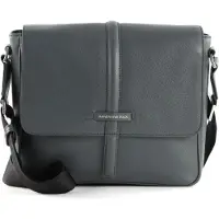 Mandarina Duck Leren Schoudertas Tabletzak Times Messenger Lead Grijs
