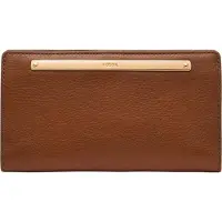 Fossil Leren Portemonnee Liza Slim Bifold Wallet Brown Bruine