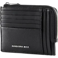 Mandarina Duck Leren Kaarthouder Mellow Urban Wallet Nero Zwart
