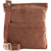 Mandarina Duck Leren Schoudertas Mellow Velvet Crossover Saddle Bruine