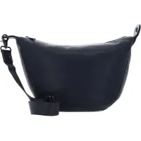 Mandarina Duck Leren Schoudertas Mellow Leather Hobo Bag Dress Blue Donkerblauw