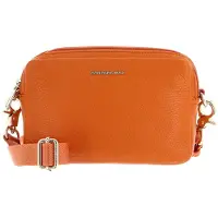 Mandarina Duck Leren Schoudertas Mellow Leather Crossbody Camera Bag Marmalade Oranje