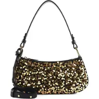 Coccinelle Mini Shoulder Bag In Leather In Sequin Brown Maat: OS | Handtassen Outlet | Dames | Goud