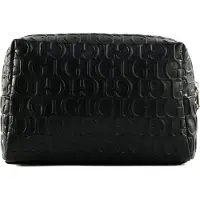 GUESS Toilettas Television Large Top Zip Cosmetic Bag Black Zwart