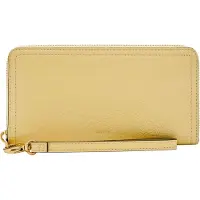 Fossil Portemonnee Logan RFID Zip Around Clutch Daze Lichtgeel