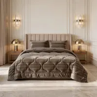 Sleeptime Lazy dekbed zonder overtrek Hotel Velvet excl. kussensloop - Taupe - 140x200