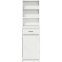 vidaXL Highboard Wit 41 x 40 x 135 cm Bewerkt hout