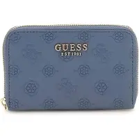GUESS portemonnee Phoebe SLG Medium Zip Around Wallet Slate Logo blauwgrijs