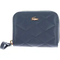 Lacoste Leren portemonnee Zip Coin Wallet Folkstone Grey blauwgrijs