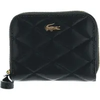 Lacoste Leren portemonnee Zip Coin Wallet Sinople donkergroen