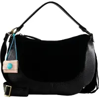 Gabs Leren schoudertas Marty TG Bowling Bag Nero zwart