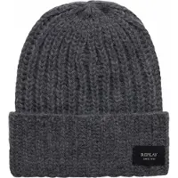 Replay muts sjaal Beanie + Scarf Set Charcoal Gray Melange donkergrijs