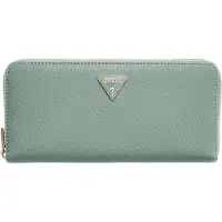 GUESS portemonnee Serenova SLG Large Zip Around Wallet Light Sage mintgroen