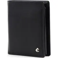 Esquire Leren Identiteitskaarthoesje Portemonnee Harry RFID Wallet High with Flap Black Zwart