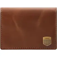Fossil Leren Kaarthoes Hayes Card Bifold Brown Bruine