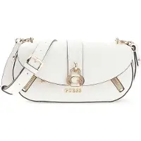 GUESS schoudertas Jessa Flap Crossbody Bag White wit