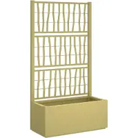 vidaXL Tuinplanter met Trellis Groen 80 x 36 x 140 cm PP