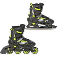 Raven Profession 2-in-1 Schaatsen & Skates - Zwart/Lime - Maat 38-42