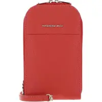 Mandarina Duck Leren Telefoontasje Schoudertas Mellow Leather Phone Crossbody Bag Cayenne Rood