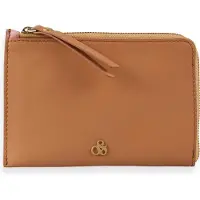 Scotch & Soda Leren Kaarthoes Identiteitskaarthoesje Leather Zip Travel Wallet Combo Y Oranje