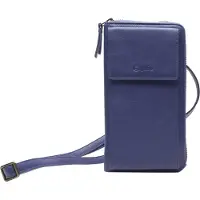 Esquire Leren Portemonnee Telefoontasje Peru Phone Wallet Bag Night Blue Blauw