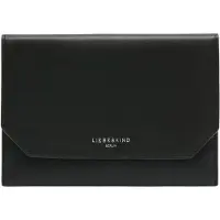 Liebeskind berlin Leren Koppeling Avondtas Lora Calf Optic Pouch Black Zwart