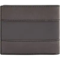 Fossil Leren Kaarthoes Everett Bifold Card Case Lead Gray Grijs