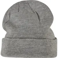 Build Your Brand Heavy Knit Beanie BY001 - Heather Grey - One size