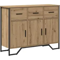 vidaXL Dressoir, ambachtelijk eikenhout, 97 x 32,5 x 74,5 cm