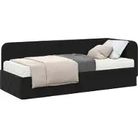 vidaXL Hoek Bed Frame Zwart 80 x 200 cm Fluweel
