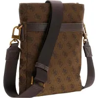 GUESS schoudertas Berlin Crossbody Flat Coffee bruine