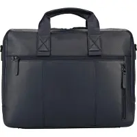 Jost Leren laptoptas business tas met laptopvak Tromsoe Business Bag Blue donkerblauw