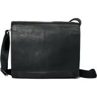 Harold's Leer business tas schoudertas Campo Messengerbag Black zwart